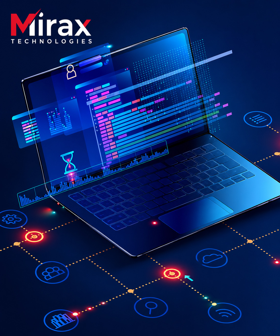 Mirax Technology creative team working on graphic design projects